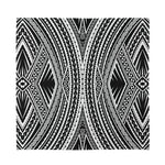 Black And White Maori Tattoo Print Silk Bandana