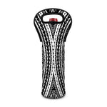 Black And White Maori Tattoo Print Single Neoprene Wine Tote
