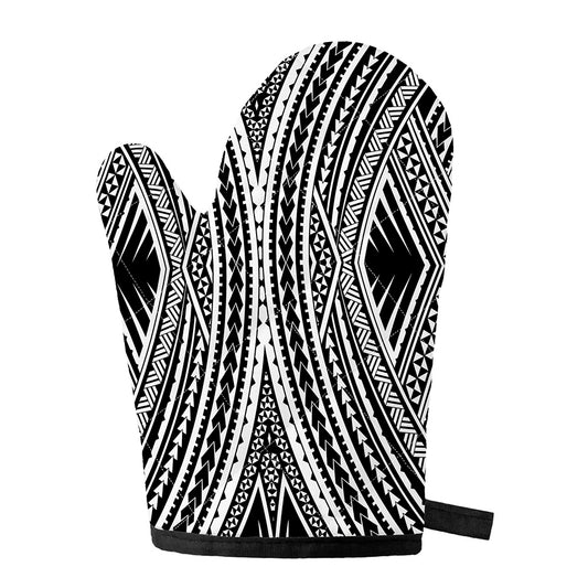 Black And White Maori Tattoo Print Single Oven Mitt