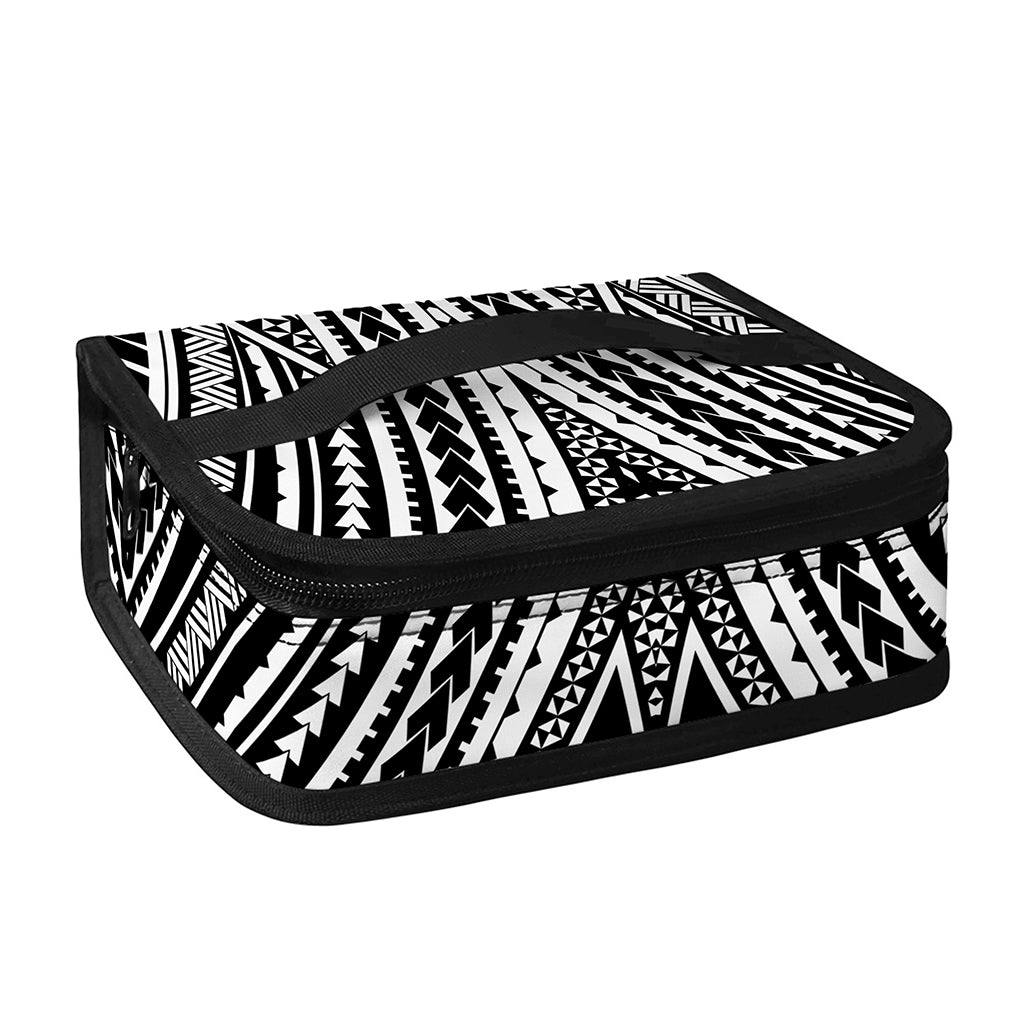 Black And White Maori Tattoo Print Small Lunch Bag