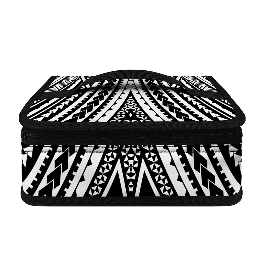 Black And White Maori Tattoo Print Small Lunch Bag