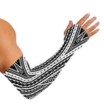Black And White Maori Tattoo Print Sun Protection Arm Sleeves