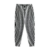 Black And White Maori Tattoo Print Sweatpants