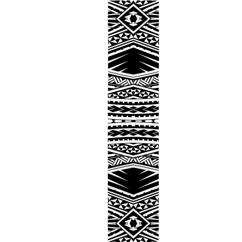 Black And White Maori Tattoo Print Table Runner