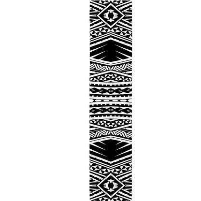 Black And White Maori Tattoo Print Table Runner