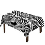 Black And White Maori Tattoo Print Tablecloth