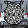 Black And White Maori Tattoo Print Tire Cover With Camera Hole