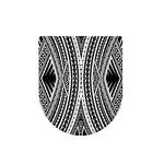 Black And White Maori Tattoo Print Toilet Lid Cover