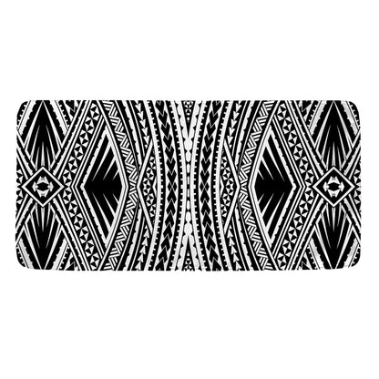Black And White Maori Tattoo Print Towel