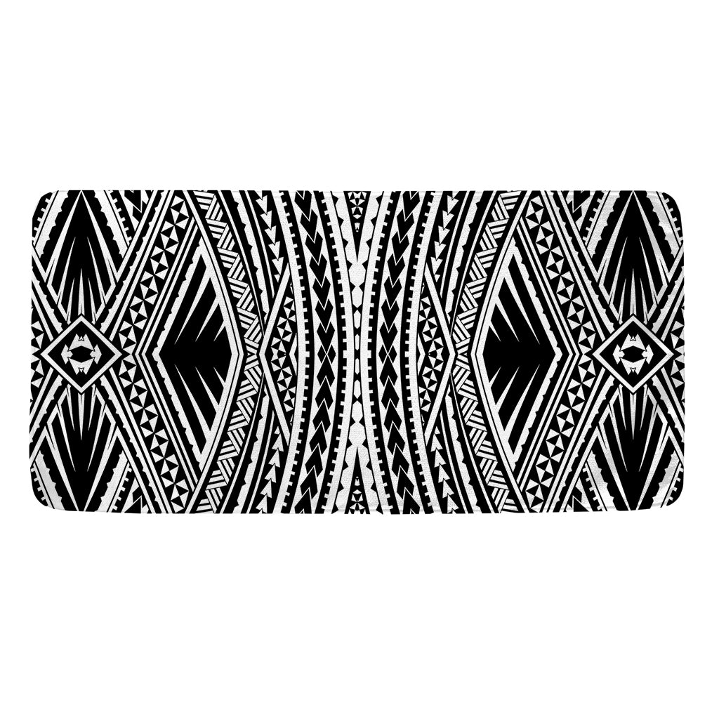 Black And White Maori Tattoo Print Towel