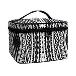 Black And White Maori Tattoo Print Travel Makeup Bag