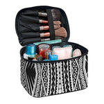 Black And White Maori Tattoo Print Travel Makeup Bag