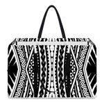 Black And White Maori Tattoo Print Utility Tote Bag