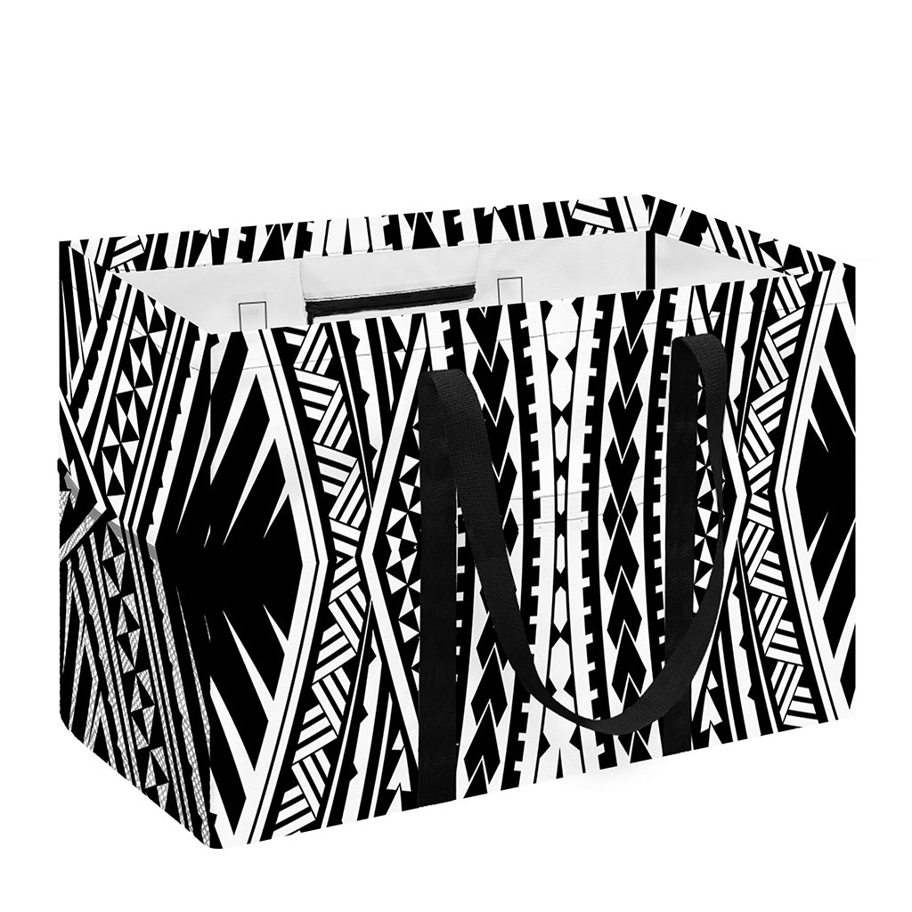 Black And White Maori Tattoo Print Utility Tote Bag
