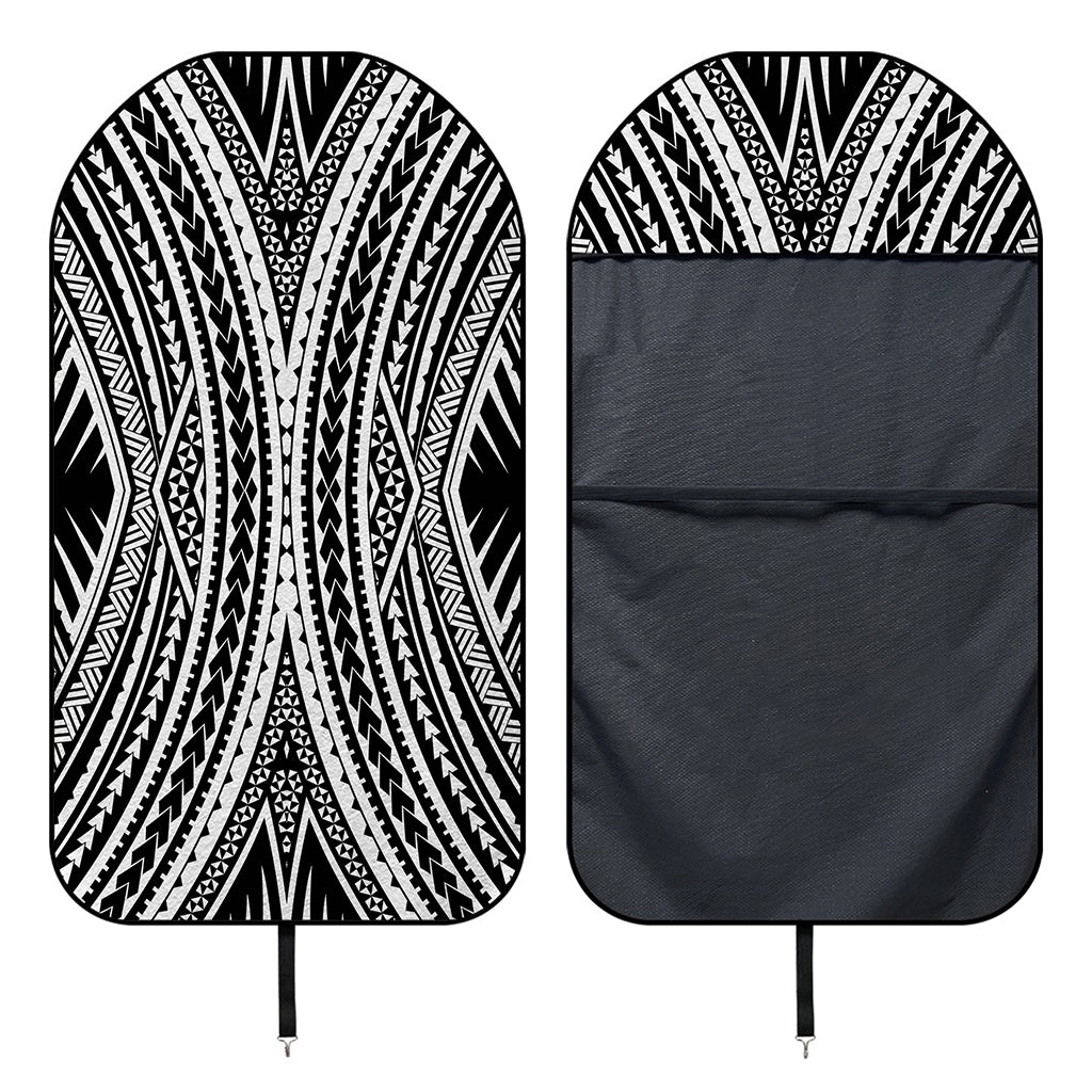 Black And White Maori Tattoo Print Waterproof Car Seat Cover
