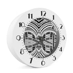 Black And White Maori Tribal Print Alarm Clock