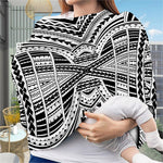 Black And White Maori Tribal Print Baby Seat Cover