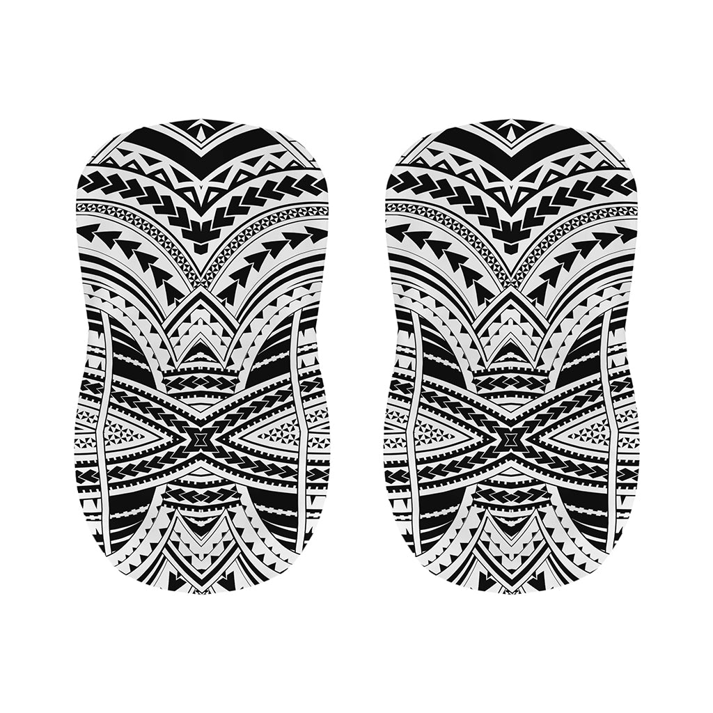 Black And White Maori Tribal Print Bar Stool Covers