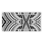 Black And White Maori Tribal Print Beach Towel