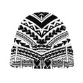 Black And White Maori Tribal Print Beanie