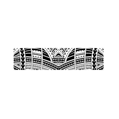 Black And White Maori Tribal Print Bed Runner
