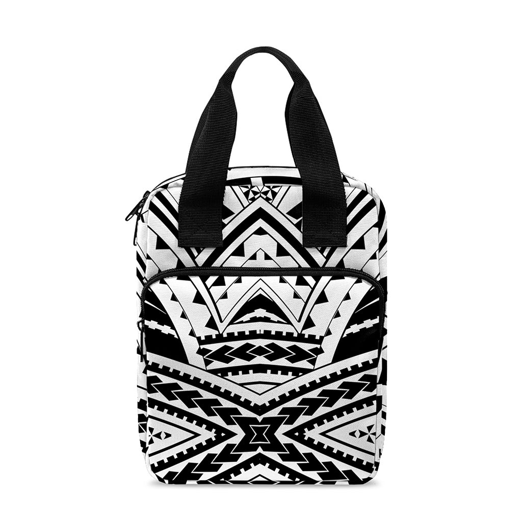 Black And White Maori Tribal Print Bible Tote Bag