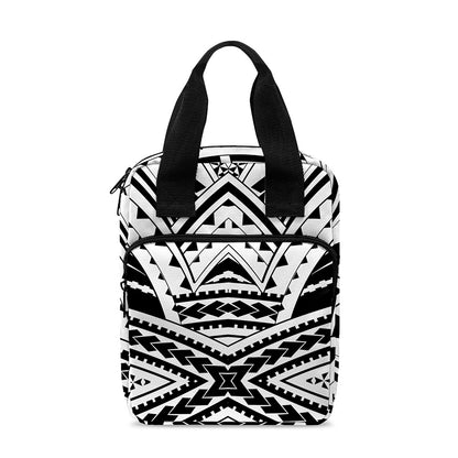 Black And White Maori Tribal Print Bible Tote Bag