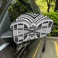Black And White Maori Tribal Print Car Side Mirror Covers