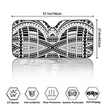 Black And White Maori Tribal Print Car Windshield Sun Shade