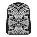 Black And White Maori Tribal Print Casual Backpack