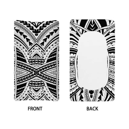 Black And White Maori Tribal Print Changing Pad Cover