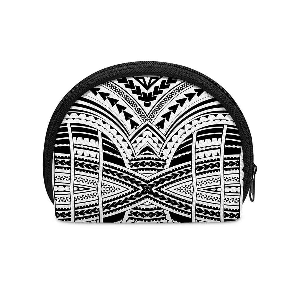 Black And White Maori Tribal Print Coin Purse