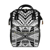 Black And White Maori Tribal Print Diaper Bag