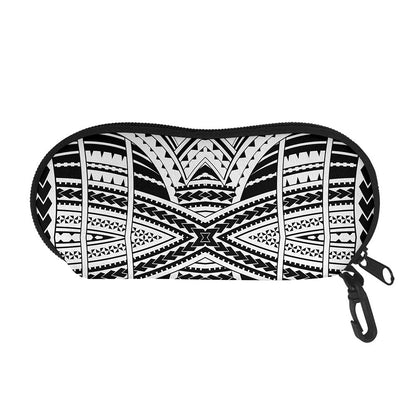Black And White Maori Tribal Print Glasses Case