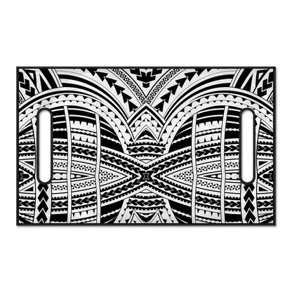 Black And White Maori Tribal Print Golf Cart Seat Cover