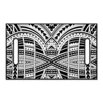Black And White Maori Tribal Print Golf Cart Seat Cover