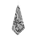 Black And White Maori Tribal Print Hand Towel