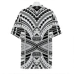 Black And White Maori Tribal Print Hawaiian Shirt