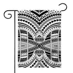 Black And White Maori Tribal Print House Flag