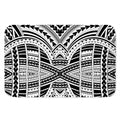 Black And White Maori Tribal Print Indoor Door Mat