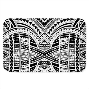 Black And White Maori Tribal Print Indoor Door Mat