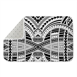 Black And White Maori Tribal Print Indoor Door Mat