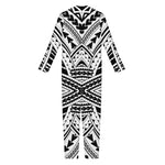 Black And White Maori Tribal Print Jumpsuit