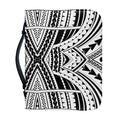 Black And White Maori Tribal Print Leather Bible Cover