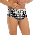 Black And White Maori Tribal Print Men's Briefs