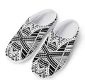 Black And White Maori Tribal Print Mesh Casual Shoes