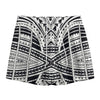 Black And White Maori Tribal Print Mesh Shorts