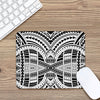 Black And White Maori Tribal Print Mouse Pad