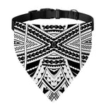 Black And White Maori Tribal Print Over The Collar Dog Bandana