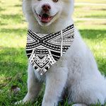Black And White Maori Tribal Print Over The Collar Dog Bandana